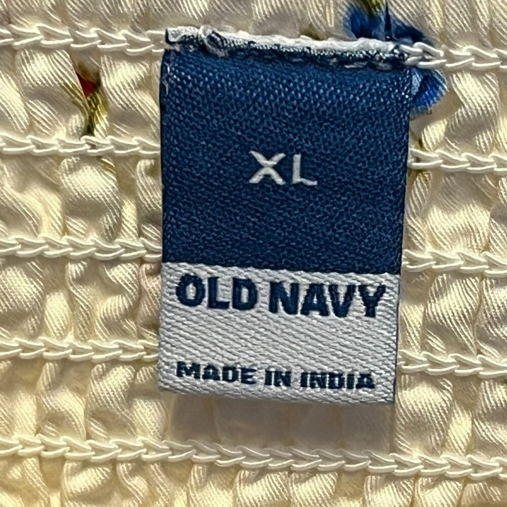 Old Navy White Floral Fit & Flare Cami Mini Dress — Size XL, New Without Tags - Picture 11 of 13